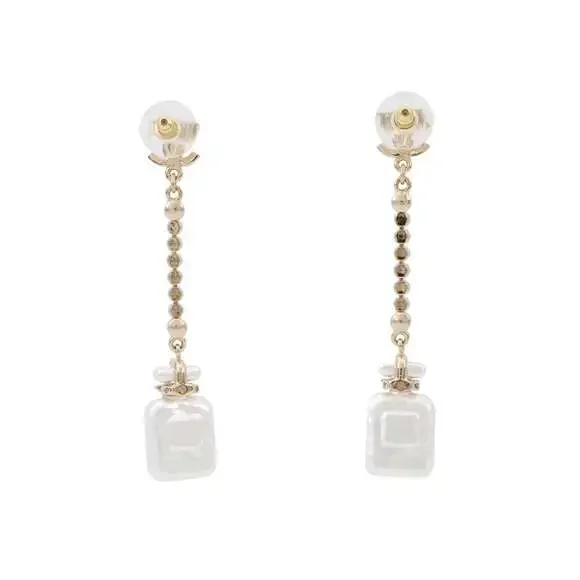 Chanel Cc Logo Earrings Metal #209867C14B - Picture 3 of 9